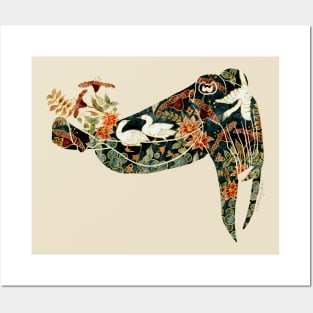 Floral Porcelain Cuttlefish Watercolor Posters and Art